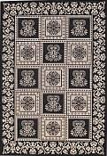 Williamsburg Black Outdoor Rug - 9ft 6in by 12ft 9in