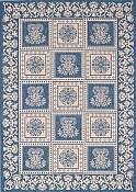 Williamsburg Blue Outdoor Rug - 7ft 10in by 11ft