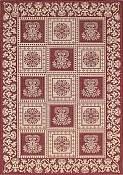 Williamsburg Cranberry Outdoor Rug - 2ft 7in by 8ft 10in