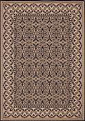 Filigree Black Outdoor Rug - 1ft 11in by 2ft 10in