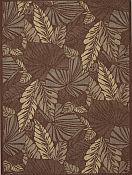 Seabreeze Palms Chocolate Rug -2ft 7in by 8ft 10in