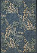 Seabreeze Palms Denim Rug - 7ft 10in by 10ft 10in