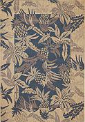 Seabreeze Pineapple Denim Rug - 2ft 7in by 8ft 10in