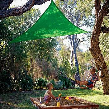 Green Kool Colors Party Shade Sail - Triangle - 9ft 10in