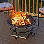 Deck Protect Fire Pits Pads with Aluminum Combo Rack