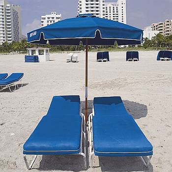 7.5 Foot Wooden Beach Umbrella