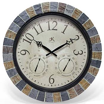 Slate Mosaic Indoor/Outdoor Clock - 12648