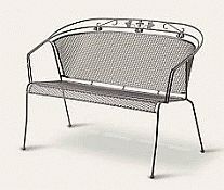 Elegance Wrought Iron 2 Seat Bench