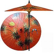 7ft Oriental Umbrella- Bamboo Forest
