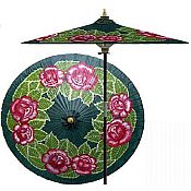 7ft Oriental Umbrella- Summer Roses