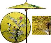 7ft Oriental Umbrella- Juniper Dream- Yellow