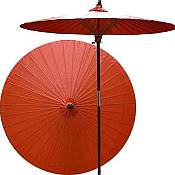 7ft Oriental Umbrella- Solid Orange