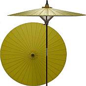 7ft Oriental Umbrella- Solid Yellow