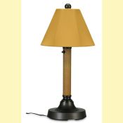 Bahama Weave Red Castagno Small Patio Table Lamp