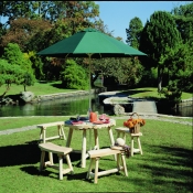 5 pc. Adirondack Table Set  with Benches