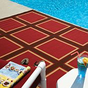 Outdoor Rugs made with DuraCord - Window - Garnet