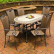 Stonewick 7pc. Dining Set with Arm Chairs