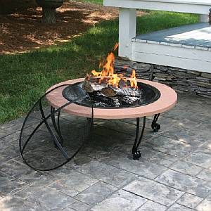 Mosaic Hearth and Porcelain Firepit