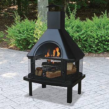 Wood Burning Outdoor Fireplace