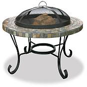 Slate and Marble Surround Outdoor Firepit