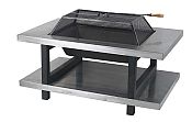 Two Shelf Stainless Steel Fire Pit Table