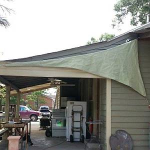 Triangle Custom Shade Sail Skinny Corner of two long sides