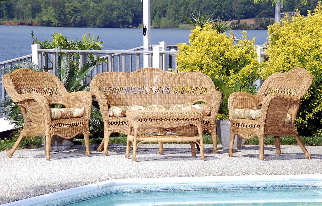 All Weather Resin Wicker Furniture Set, Wicker Porch Furniture Sets