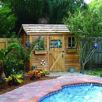 Cabana 12ft x 10ft Pool House Shed Kit