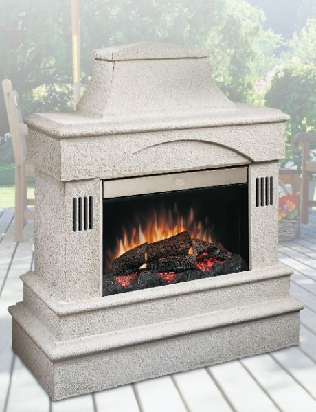 Rocklin Outdoor Electric Fireplace, Outdoor Electric Fireplace