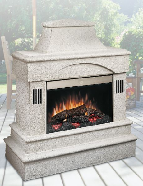 Rocklin Outdoor Electric Fireplace - EMP-OSTN-26