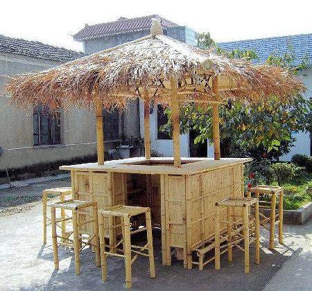 Island Style Natural Bamboo Tiki Bar 8ft X Es 2 - Tiki Style Patio Furniture
