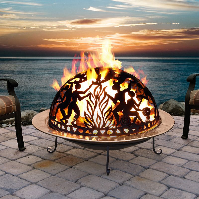 Full Moon Party Copper Fire Pit Set 777md, Copper Fire Pit Table