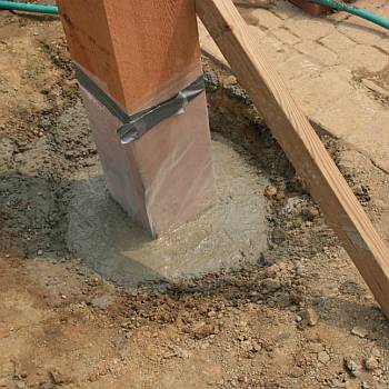 Install Sail Posts in Concrete
