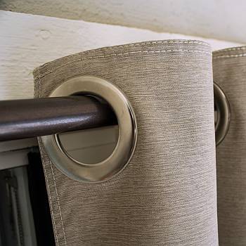 Exterior Grommet Top Curtain - Dark Linen