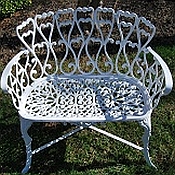 Heart Aluminum Love Seat