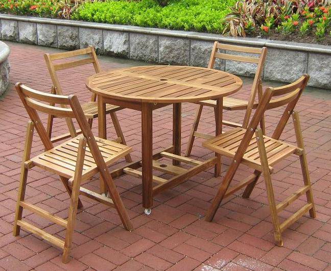 Outdoor Folding Dining Table And Chairs, Outdoor Wood Folding Dining Table