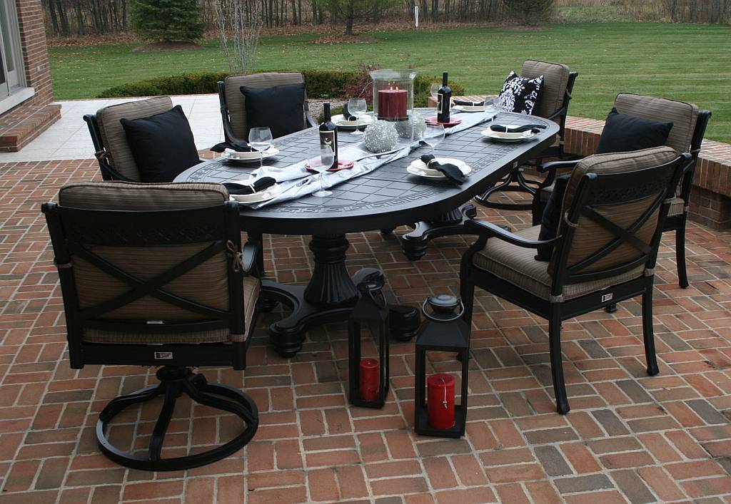 Moncler 6 Person Dining Set Oal5112, 6 Person Patio Dining Set