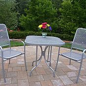 Oakland 3 Piece Mesh Outdoor Bistro Set