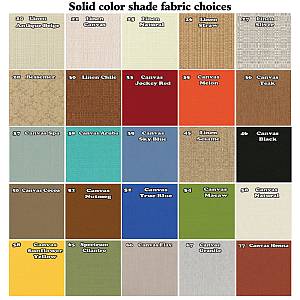 Solid Replacement Shade Fabric Colors