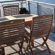Oval Expansion Table 60 - 78 and Folding Chair Set