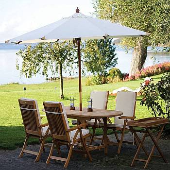 Deluxe 10ft  Nyatoh Wood Teak Umbrella