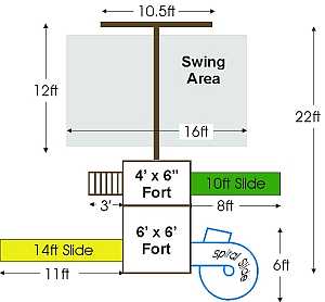 Adventurer Swingset Kit Dimensions