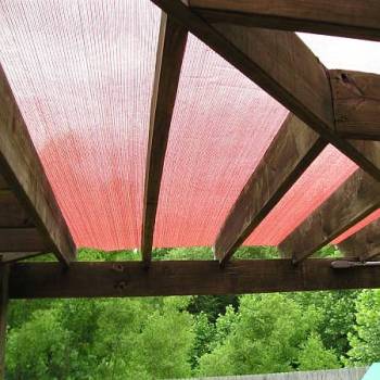 Underside View Of Shade Cloth on Pergola