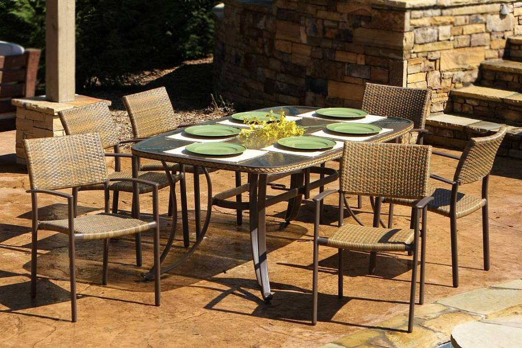 Tortuga Maracay 7pc Resin Wicker Dining Set Mard 007 - Replacement Parts For Mainstays Patio Furniture