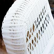 Portside Coastal White Chair Arm Weave