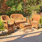 5 Pc Sanibel Resin Wicker Set
