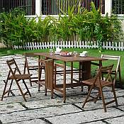 Teak Hideaway Dining Set